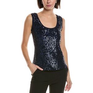 Carla Ruiz Womens Sequin Tank, Blue